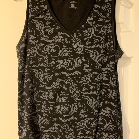 Black & Grey Sleeveless Top Size Large - Picture 4 of 4